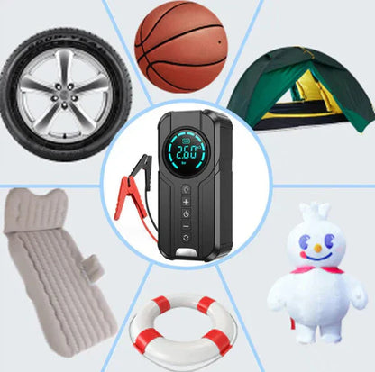 Jump Starter With Air Pump هيكساليفينغ™ جهاز تشغيل البطارية مع منفاخ هواء